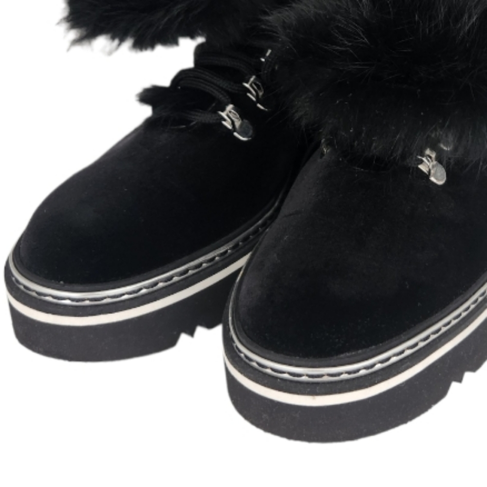 Pollini Velvet Lace Up Booties - Picture 11 of 11